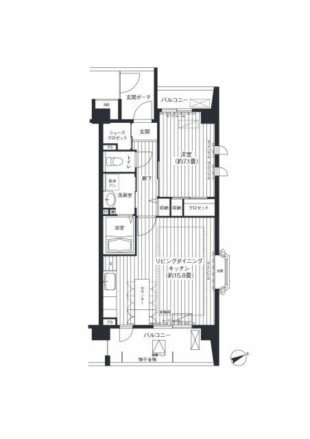 コーポレート東戸塚 601号室 間取り