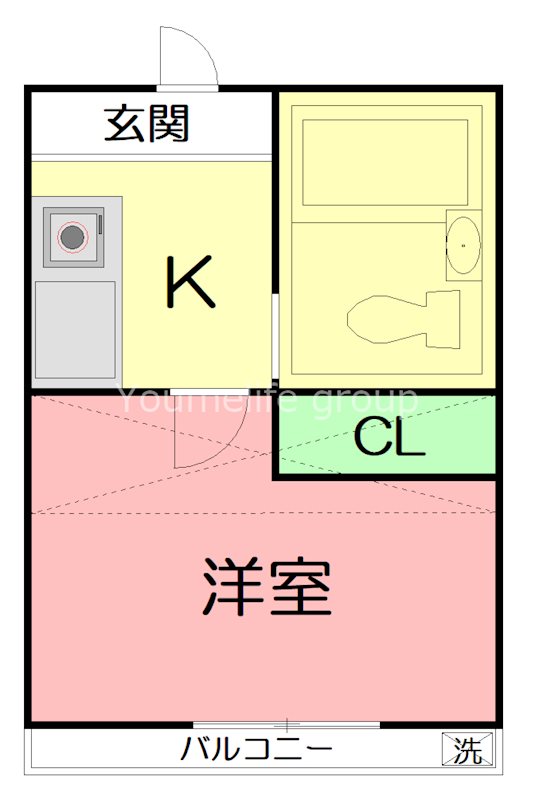 ALBA小田原四番館(アルバ) 102号室 間取り