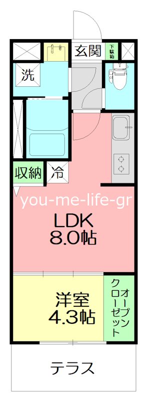 Liebe　Watanabe 102号室 間取り