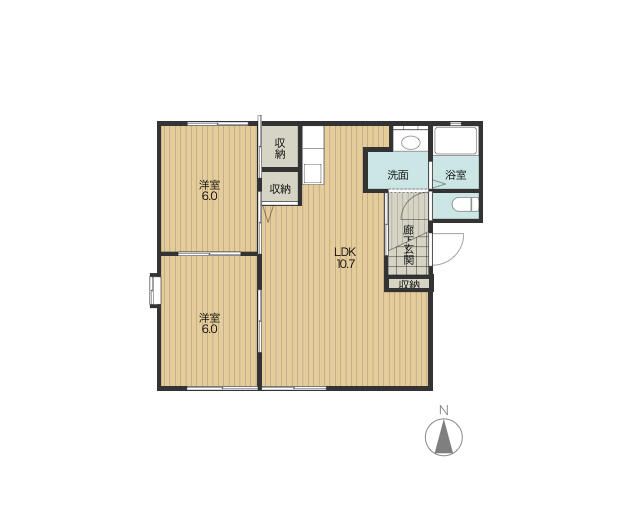フェリーチェ 201号室 間取り