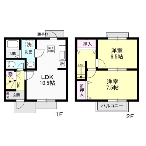 グラン・クール Ⅲ 103号室 間取り