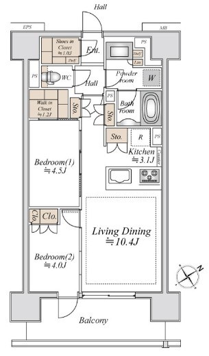 ブランシエラ海老名 608号室 間取り