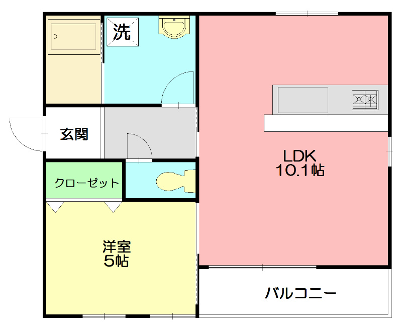 ジュネス３ 102号室 間取り