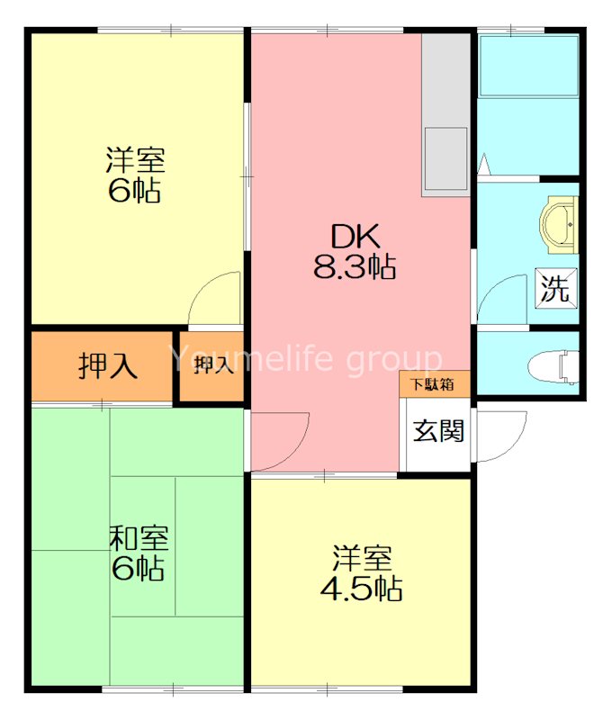 メゾン蓮正寺 102号室 間取り