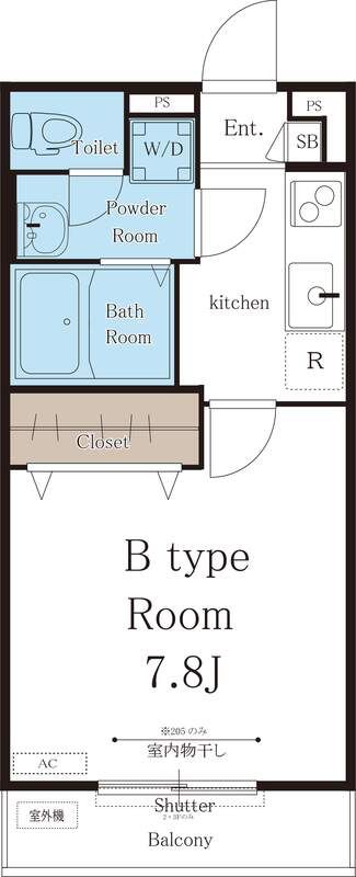 リブリ・めじろ 203号室 間取り