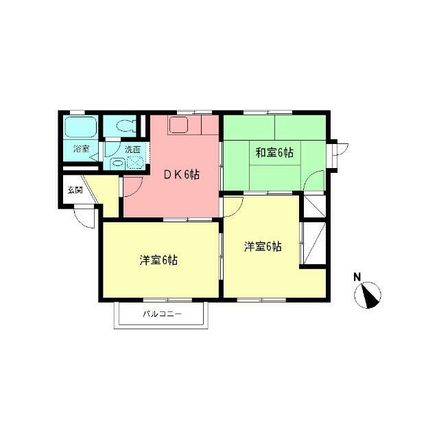 プラムハイツ 202号室 間取り