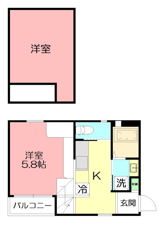 パームルームズ雪の下 204号室 間取り