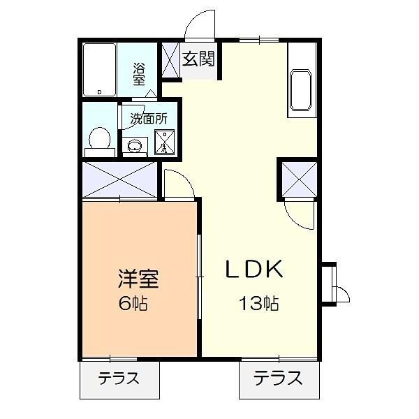 けやきハイツⅠ 101号室 間取り