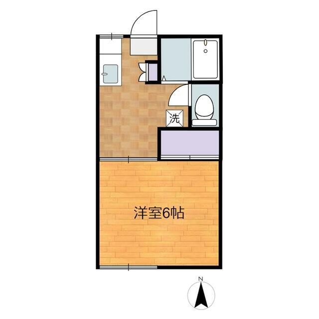 カトレアハイツ 1-D号室 間取り