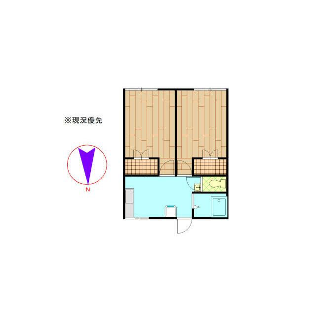 辻堂ハイム 1A号室 間取り