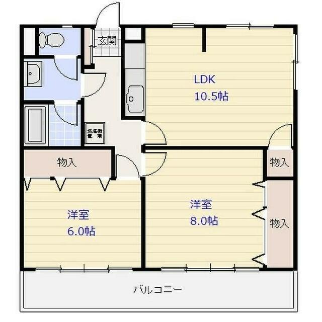 オオフナライブフラット 301号室 間取り