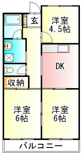 ブラザーハイツ伊勢原 304号室 間取り