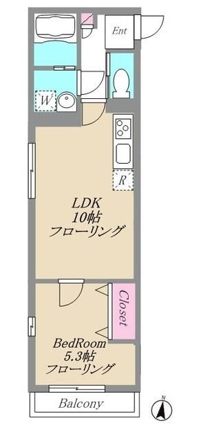 アムール渚 103号室 間取り
