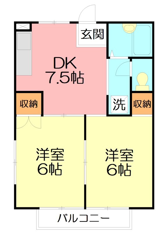 エムズエステートA 201号室 間取り
