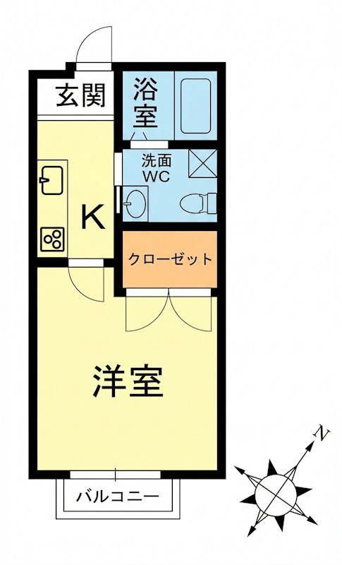 ラディアプレイス 205号室 間取り