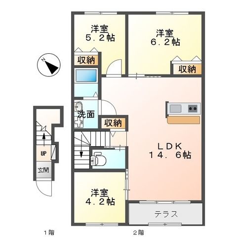EXCEL・I弐番館(エクセルアイニバンカン) 202号室 間取り