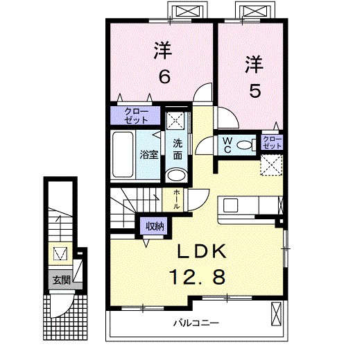 サンファームKⅠ 202号室 間取り