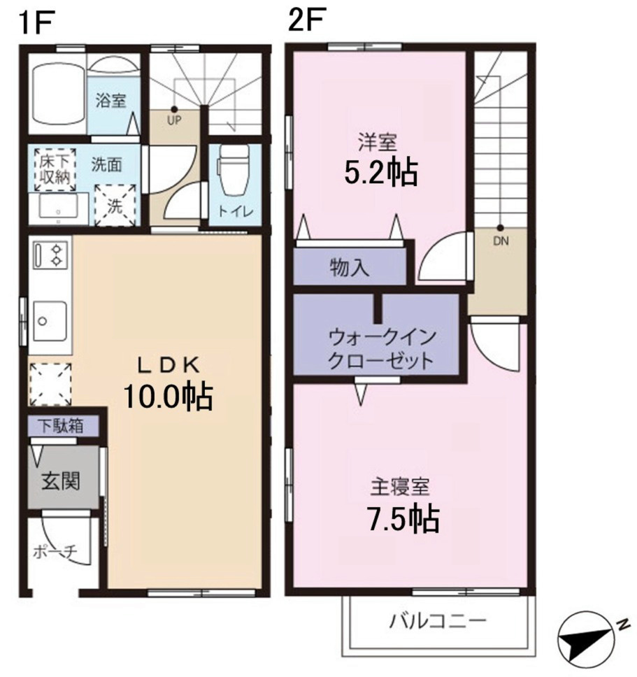 マリヴェール 107号室 間取り