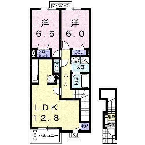 グリッティパレス湘南B 203号室 間取り