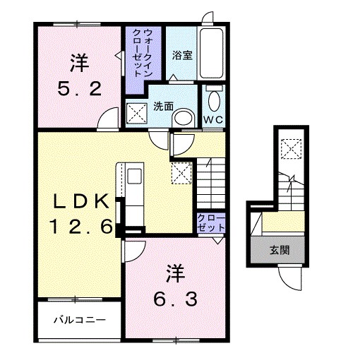 ル・アーブル 203号室 間取り
