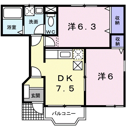 フォレスタ・ヴィラ 102号室 間取り