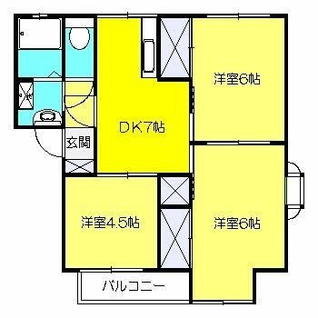 シャトルハイツ 205号室 間取り
