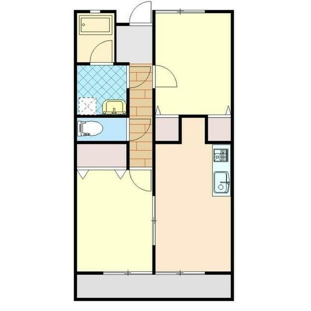 タウンハイツ A103号室 間取り