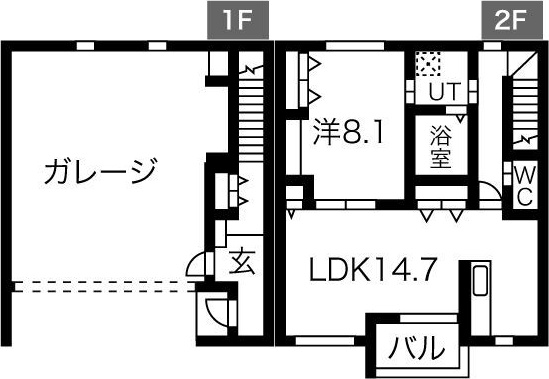Garagea I 105号室 間取り