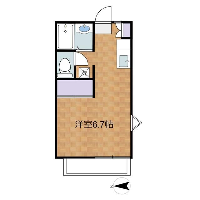 プチハウス 1-C号室 間取り