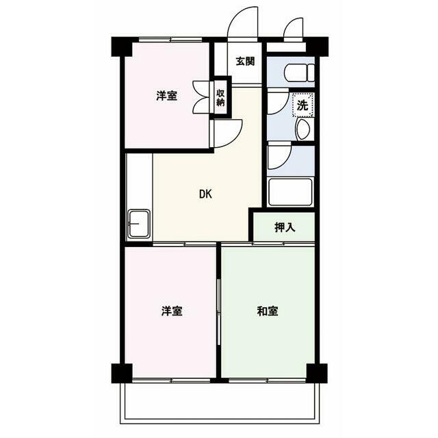 ハイツ堂山 303号室 間取り