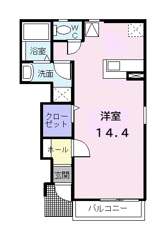 ルミエール湘南 104号室 間取り