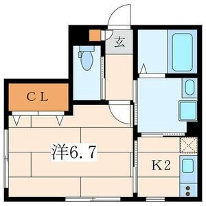 ベイルーム茅ヶ崎 201号室 間取り