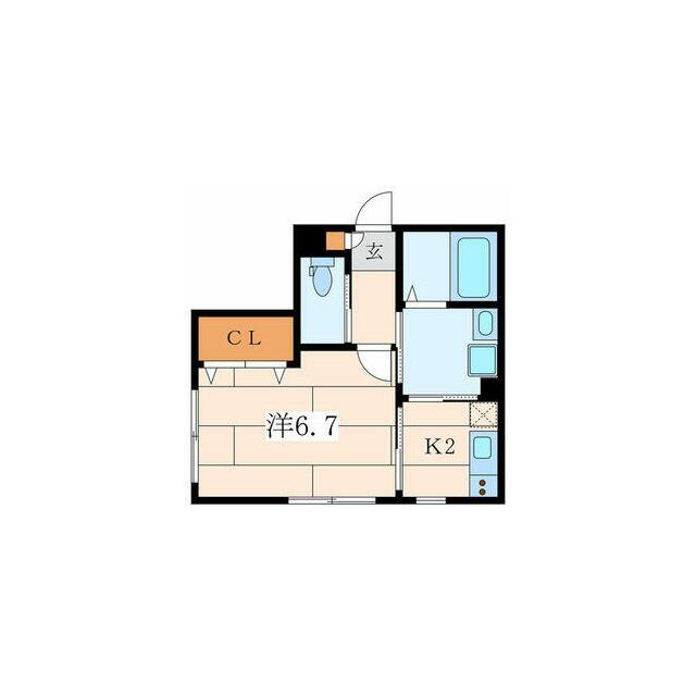 ベイルーム茅ヶ崎 201号室 間取り