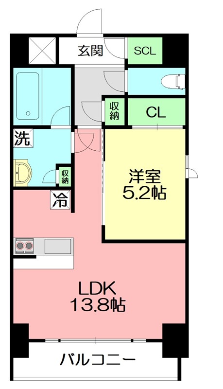 レイディアント湘南台 1202号室 間取り