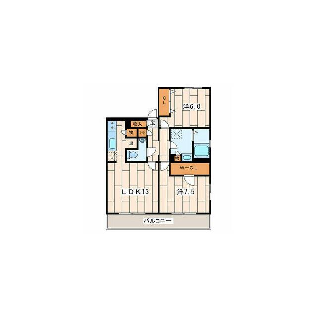 プレジャー湘南 102号室 間取り