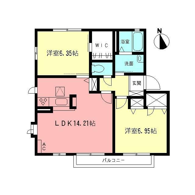 グレイスコートⅢ 101号室 間取り