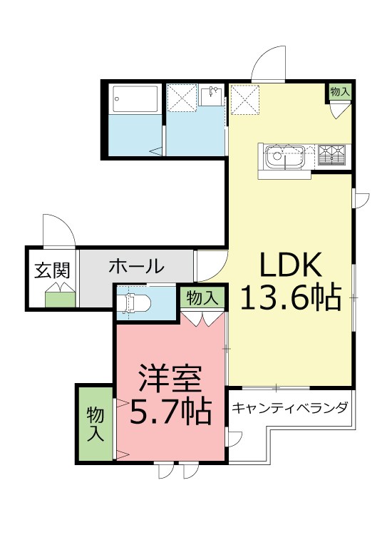 ヒルズ茅ヶ崎  301号室 間取り