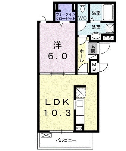パルテール・キャトル 303号室 間取り