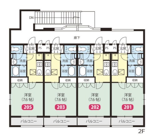エスポワール2 205号室 間取り