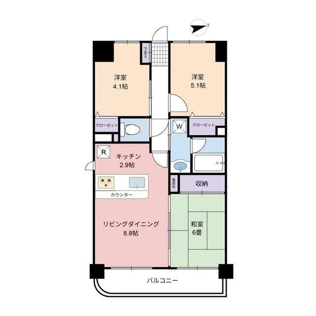 レクセルプラザ本厚木 1206号室 間取り