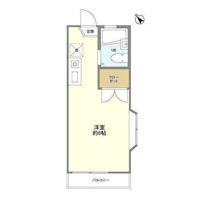 鵠沼フローラ 101号室 間取り