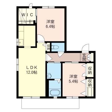 アルシオネⅡ-C 103号室 間取り