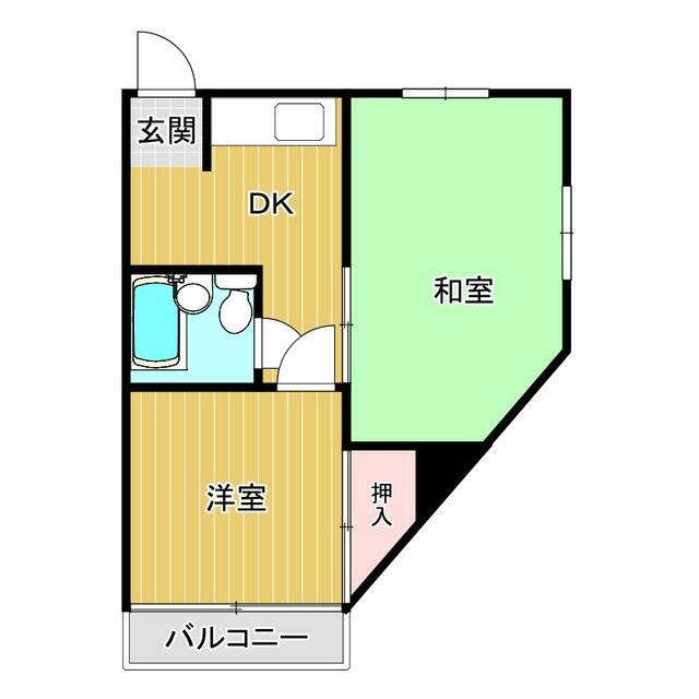 大町コーポ２ 201号室 間取り