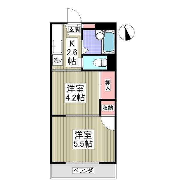 エステイトE藤沢 旧レピュート斉藤Ⅲ 301号室 間取り
