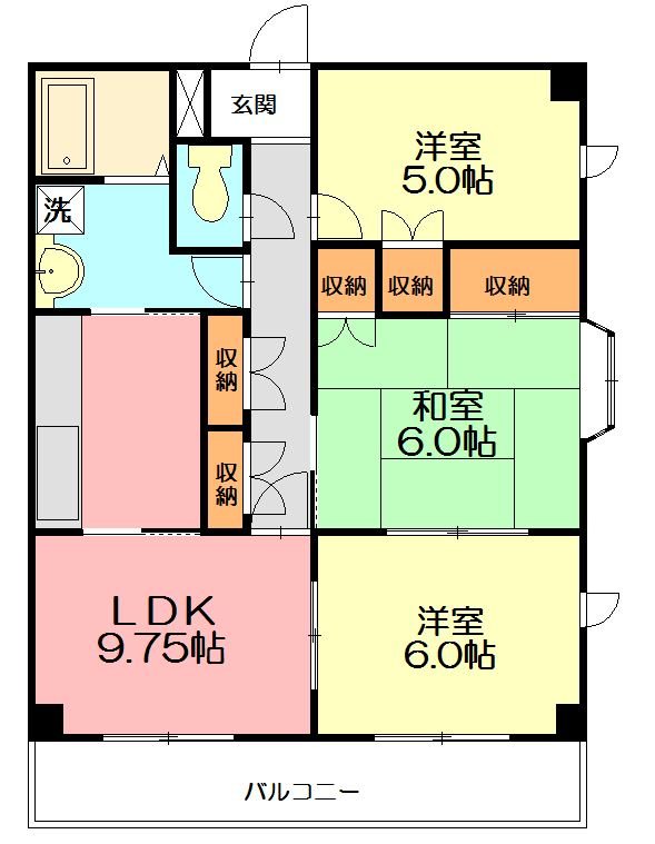 杉本ハイツ 403号室 間取り