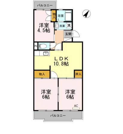 コンフォート鵠沼Ⅰ 間取り