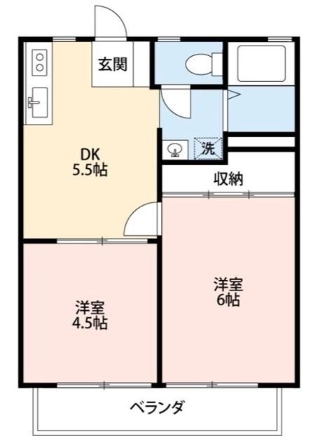 ロイヤルハイツＢ 102号室 間取り