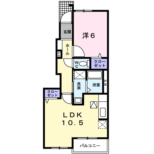 アンフィニ 103号室 間取り