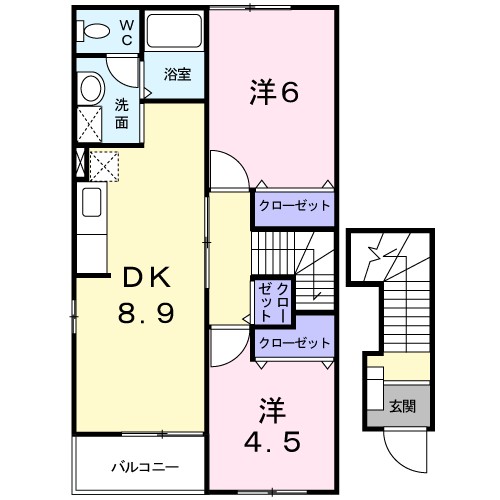 プラティーヌ 201号室 間取り