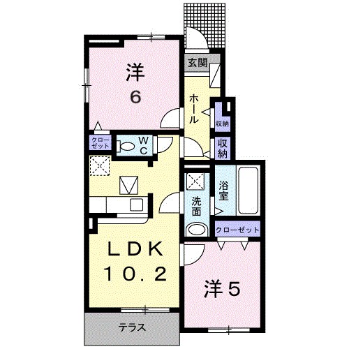 富士見レジデンス２ 105号室 間取り